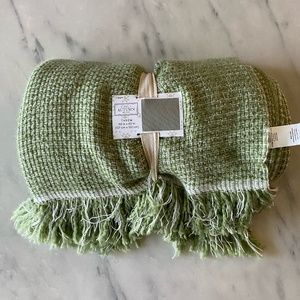 Moss green throw